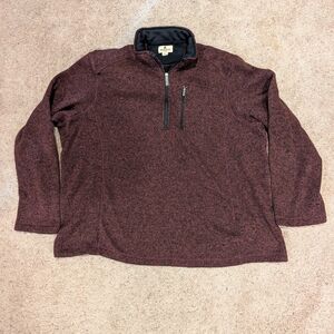 Woolrich Men's XXL 1/4 Zip Sweater Sweatshirt In Red